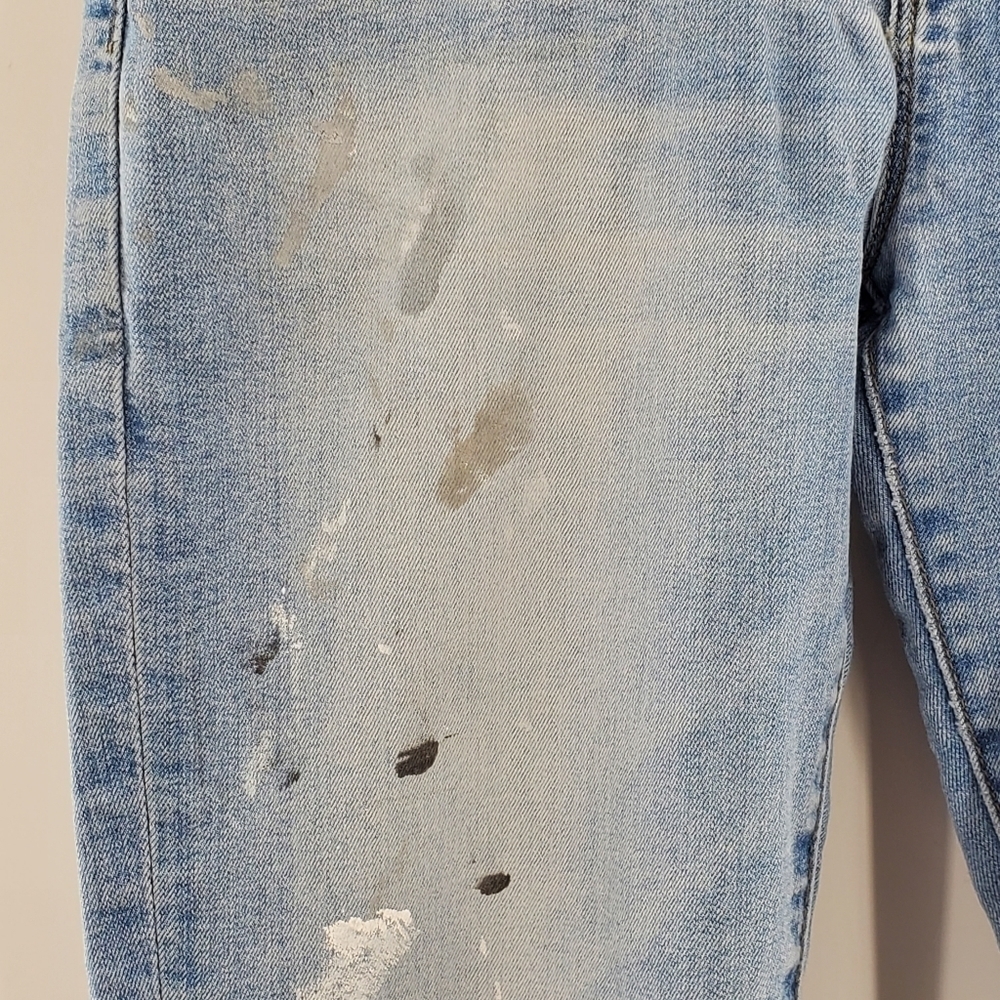 Lucky Brand light wash destroyed paint splatter jeans 6/28 - Picture 12 of 16